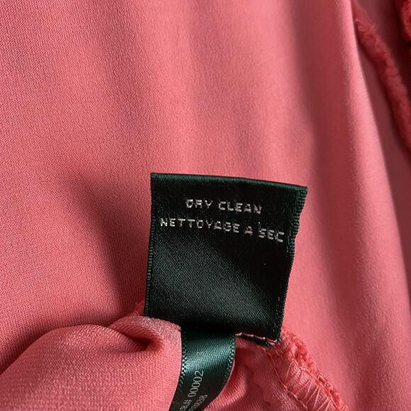 Lauren Ralph Lauren Dress Womens 2 Pink Lace Sleeveless Sheath Formal Cocktail - Picture 8 of 13